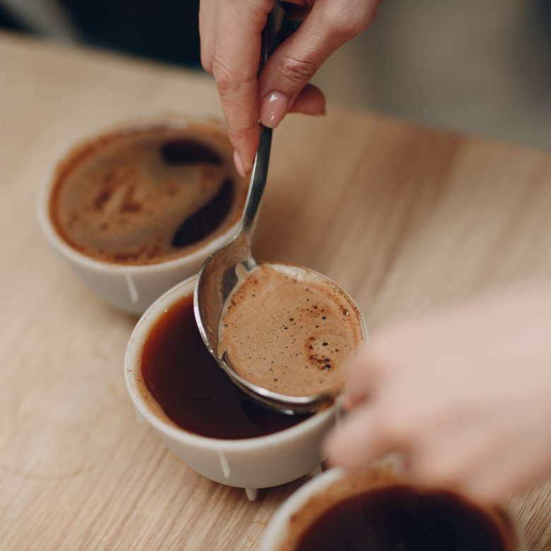 Cupping Coffee - Sampling the Roasted Beans